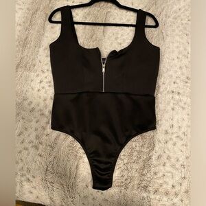 Zip front body suit